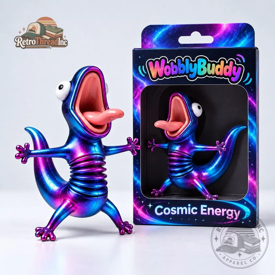 WobblyBuddy Funny Cosmic Energy Lizard Motorcycle Ride Buddy
