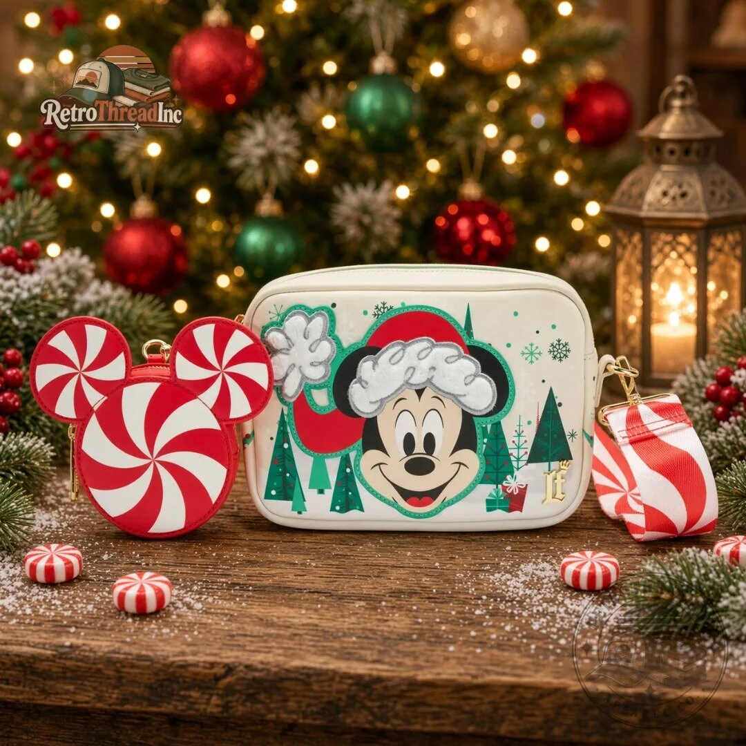 FT イホンギ 2025クリスマスファンミ　バック、ポーチ、クリップ Disney Parks x Loungefly Mickey Mouse Christmas Peppermint